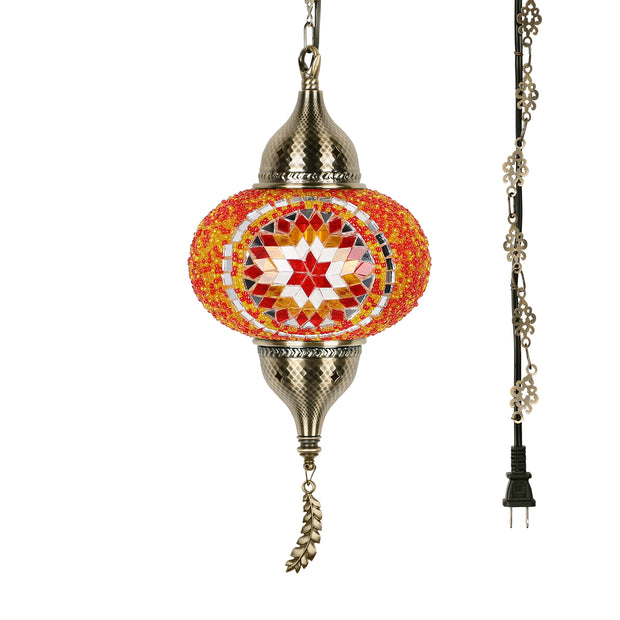 Turkish Moroccan Pendant Hanging Light with 15feet Cord | Yarra-Decor