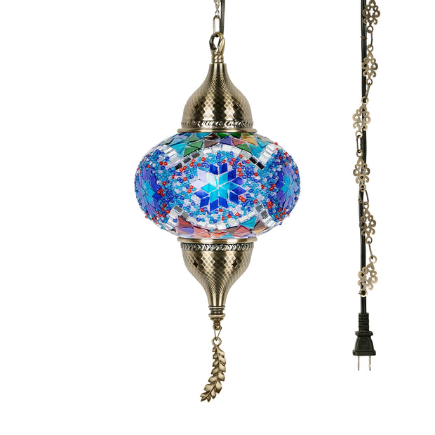 Turkish Moroccan Pendant Hanging Light with 15feet Cord | Yarra-Decor