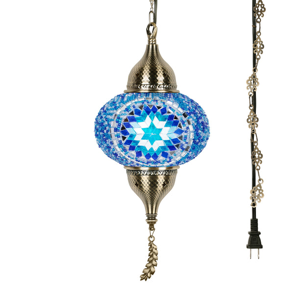 Turkish Moroccan Pendant Hanging Light with 15feet Cord | Yarra-Decor