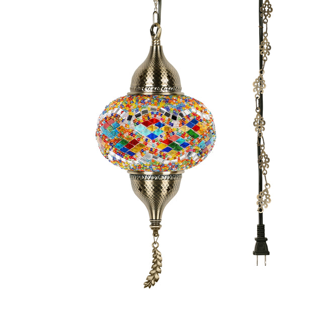 Turkish Moroccan Pendant Hanging Light with 15feet Cord | Yarra-Decor