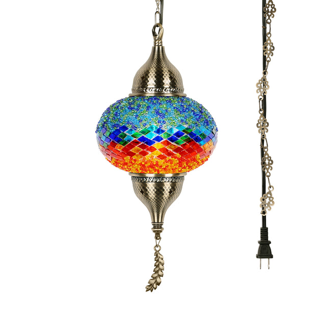 Turkish Moroccan Pendant Hanging Light with 15feet Cord | Yarra-Decor