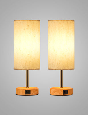 Bedside Lamps with USB Port - 3 Way Dimmable Touch Control Table Lamp  (2 Pack) | Yarra-Decor