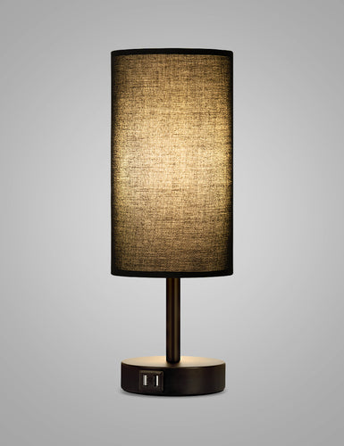 Bedside Lamps with USB Port - 3 Way Dimmable Touch Control Table Lamp (Single) | Yarra-Decor