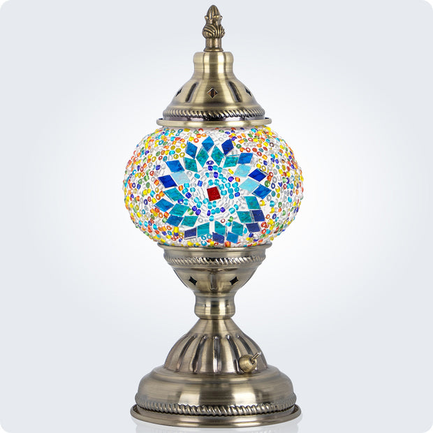 Turkish Moroccan Handmade Tiffany Mosaic Glass Lamps - Exquisite, Portable, and Rechargeable Battery 2000mAh | Yarra-Decor