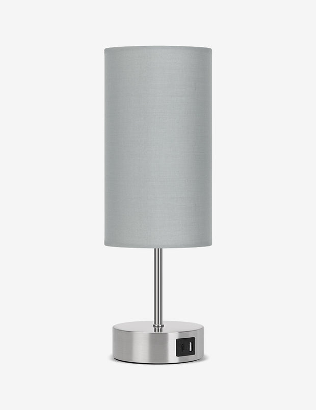 Bedside Lamp with USB A+C Charging Ports & AC Outlet - 3 Way Dimmable Touch Control Table Lamp | Yarra-Decor